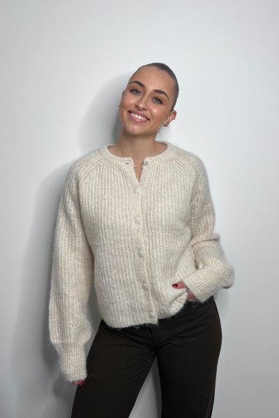 CHUMMY GILET EN MAILLE BLANC 8745