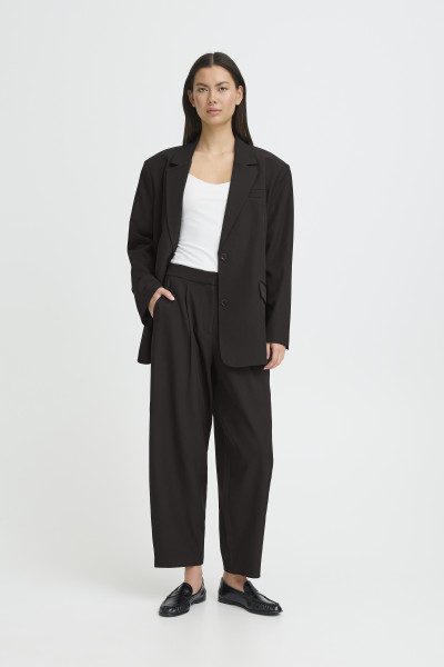 ICHI PANTALON FAVA 20125681 NOIR H26