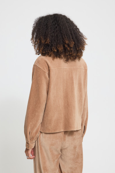 ICHI VESTE VELOURS BEIGE TAMARY 20126372