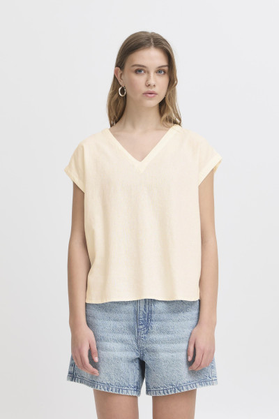 ICHI TOP LINNO ECRU 2908