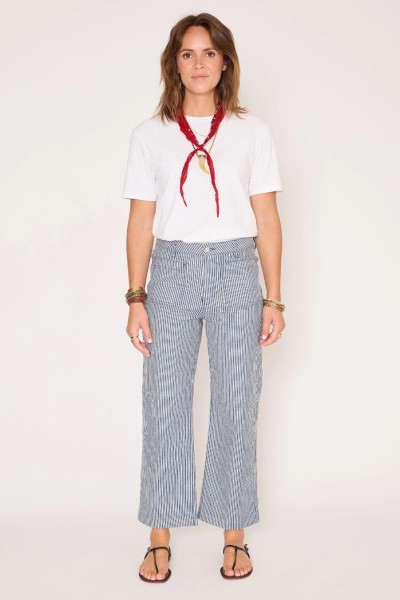 Jean - THE FRIDA PORTOFINO STRIPES-BLUE