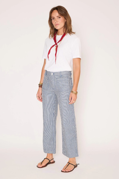 Jean - THE FRIDA PORTOFINO STRIPES-BLUE