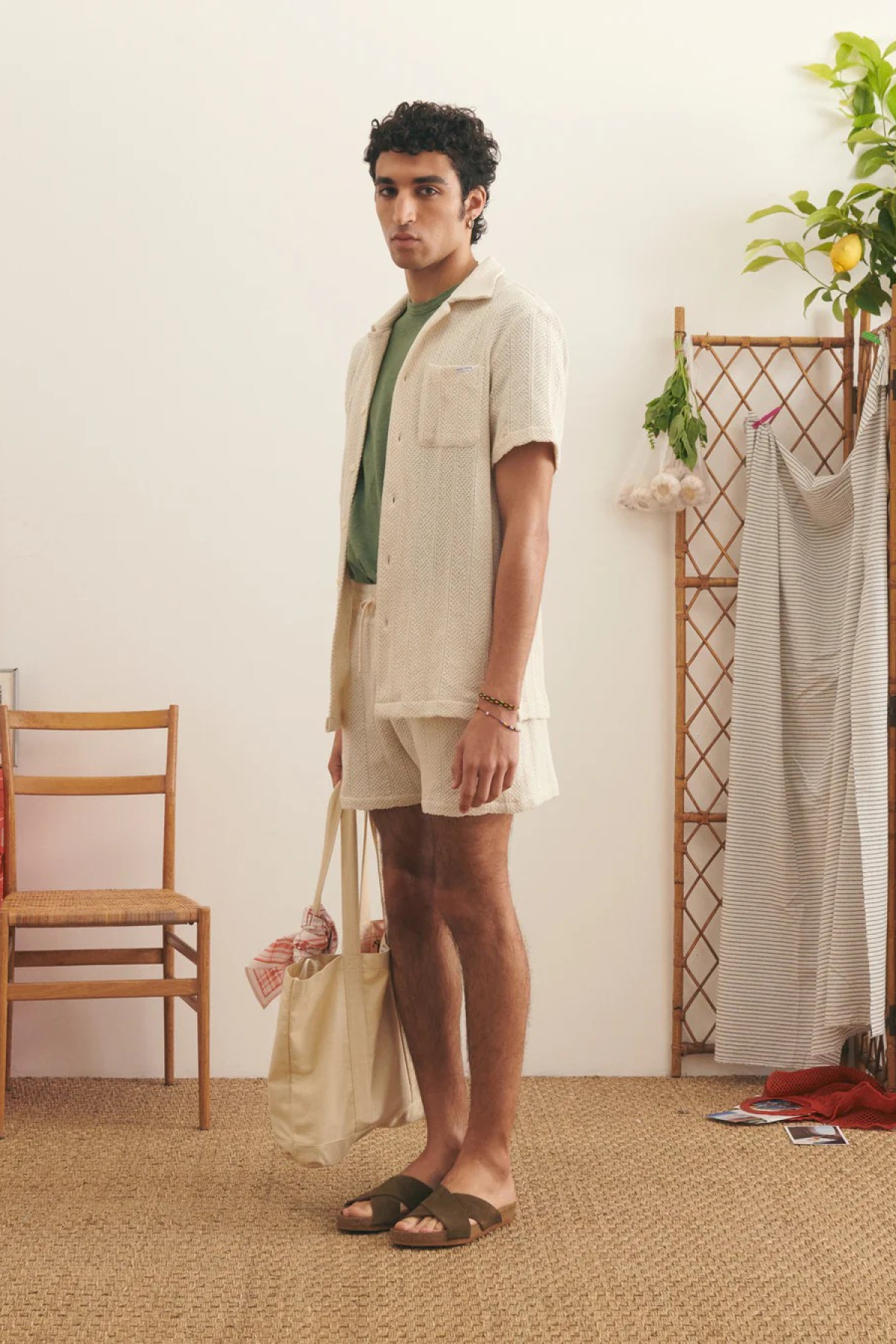 maison labiche chemisette éponge germain beige