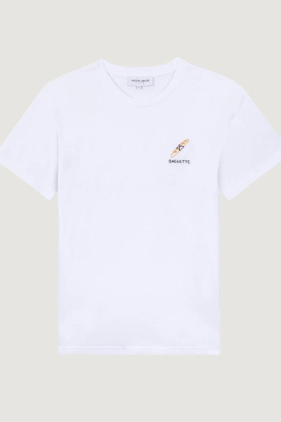 MAISON LABICHE T-SHIRT POPINCOURT BAGUETTE BLANC