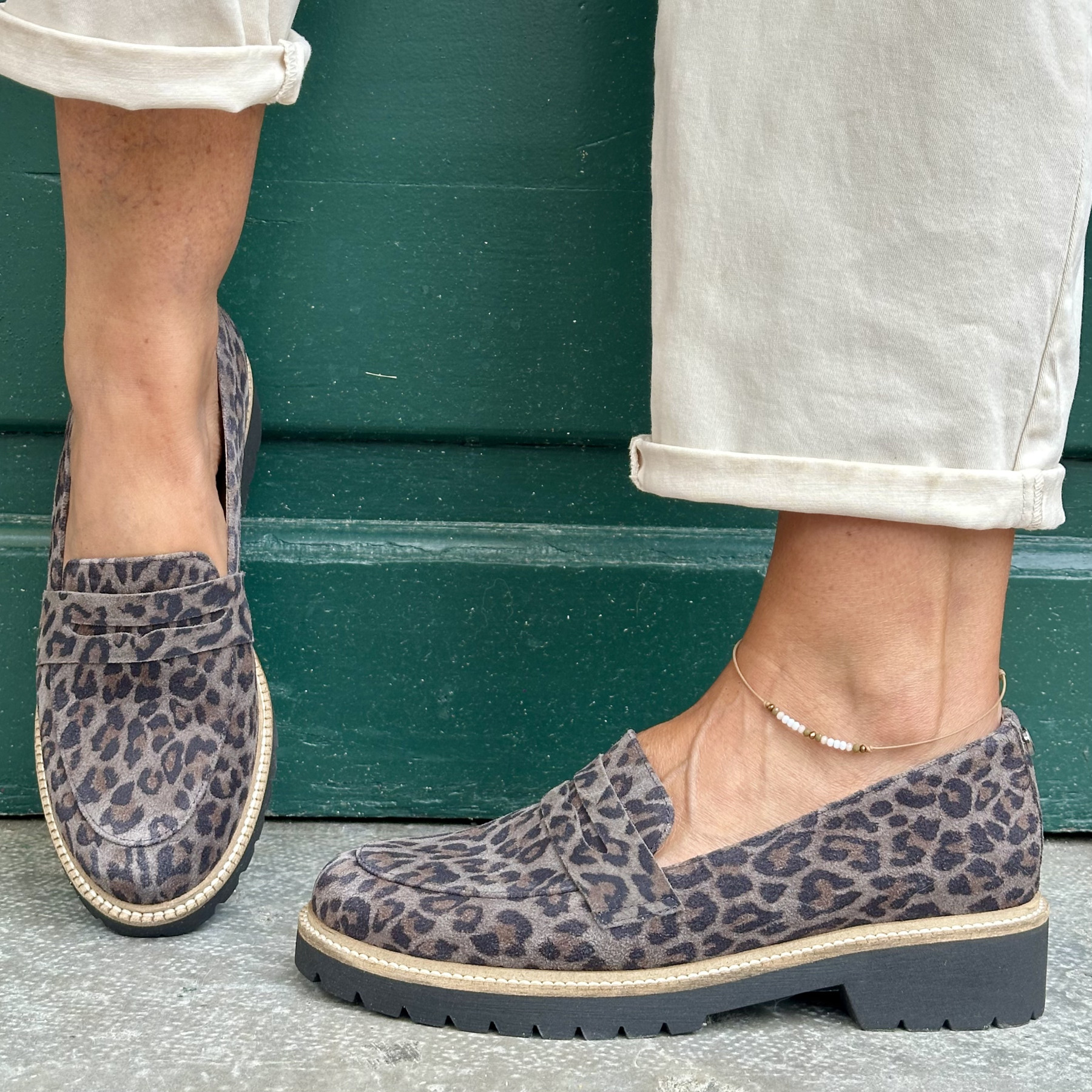 maroli mocassin 8824 lou  leopard 1540 cinza