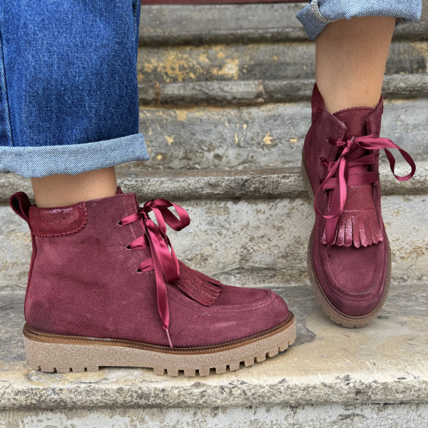 MINKA DERBIES LIZARDO BORDEAUX 