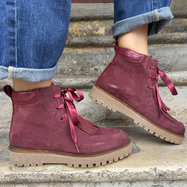 MINKA DERBIES LIZARDO BORDEAUX 