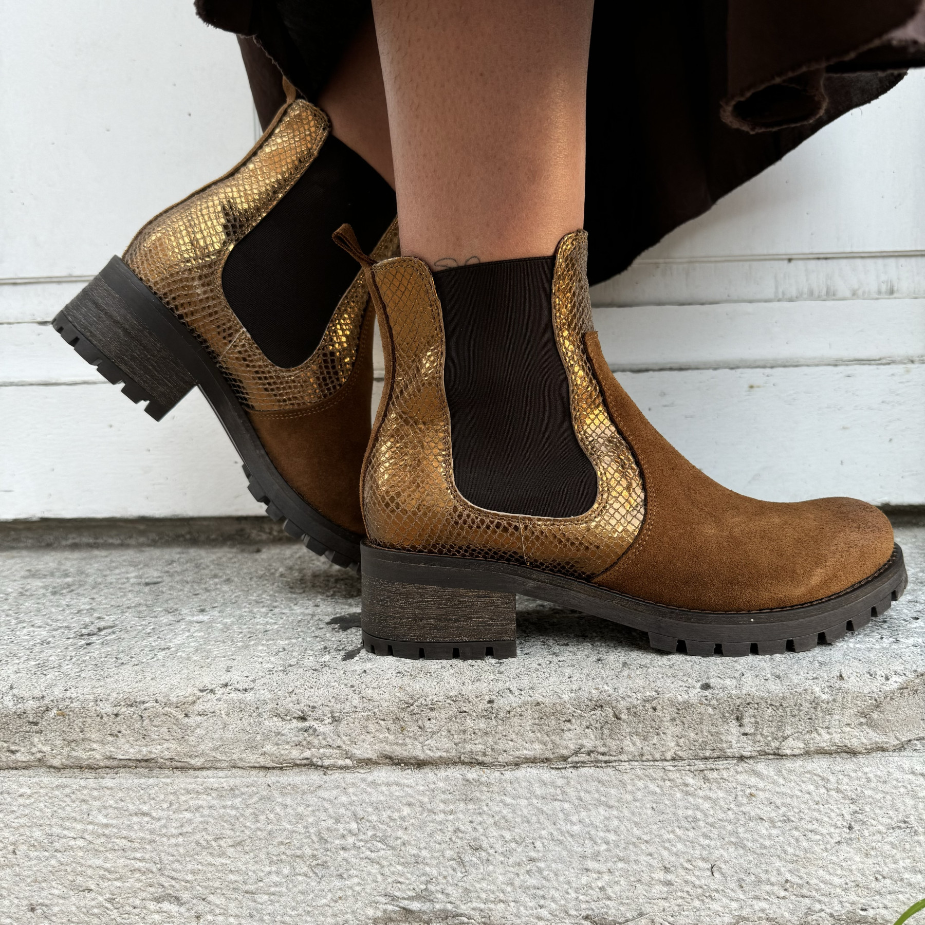 MINKA HADRIEN  BOTTINES BRONZE