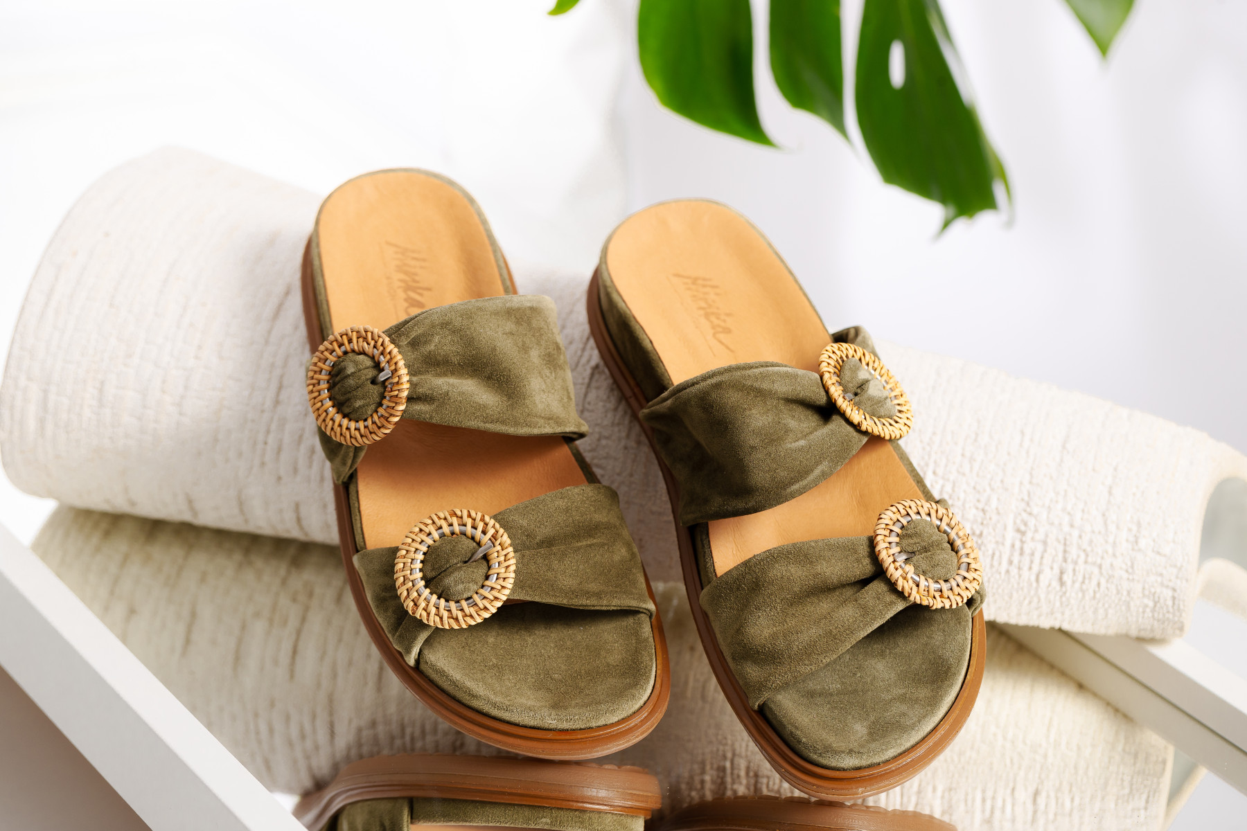 MINKA SANDALE GOMARI PORTOGALLO OLIO 250 KAKI 2 BRIDES