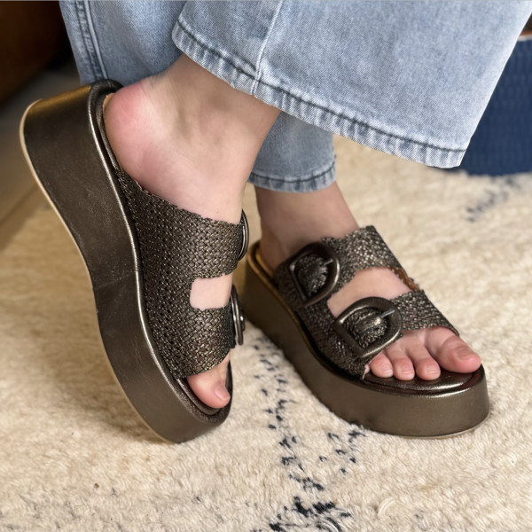 minka sandale compensée isma 