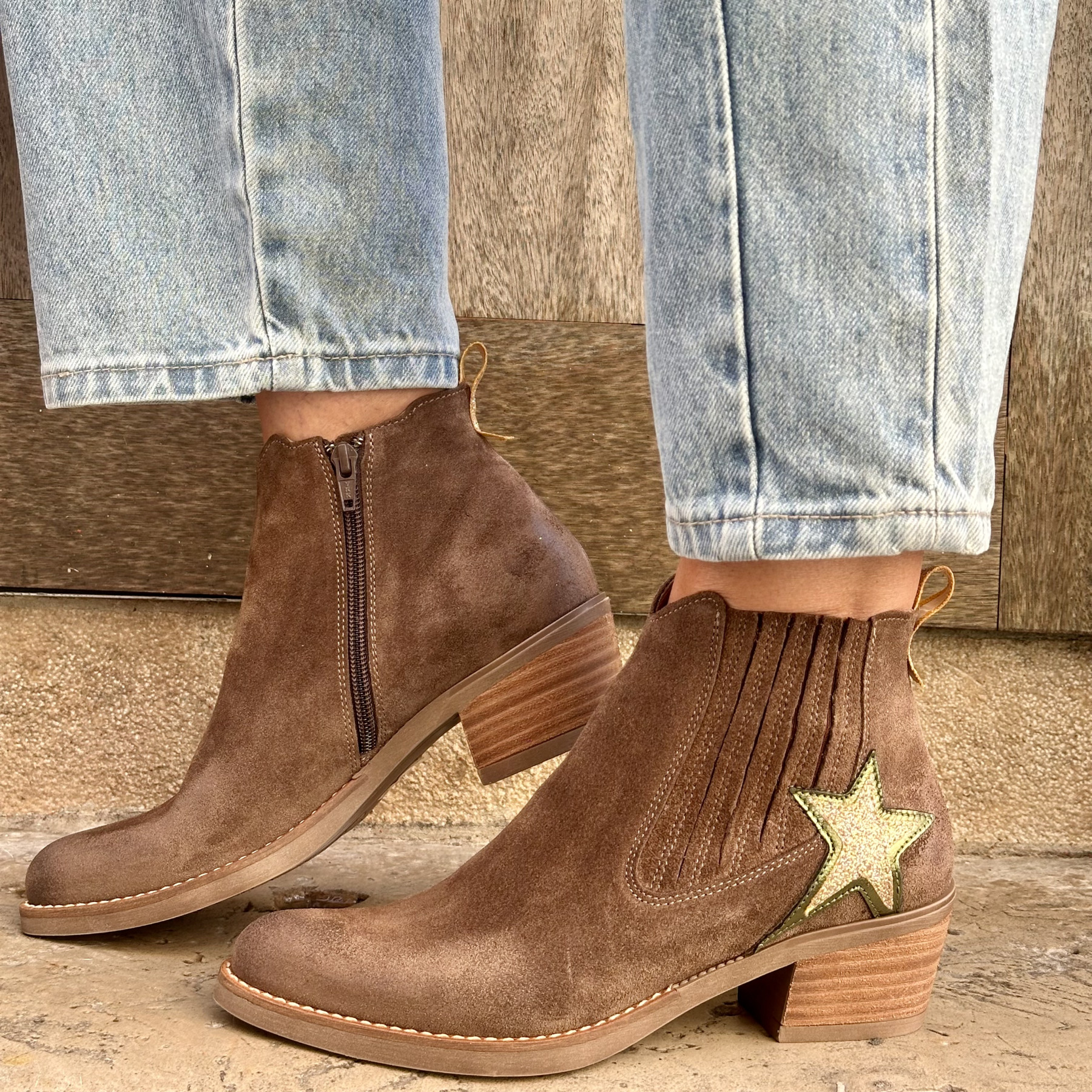MKD bottines ariana crute laminados glitter