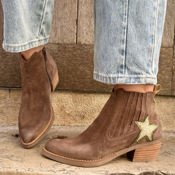 MKD bottines ariana crute laminados glitter