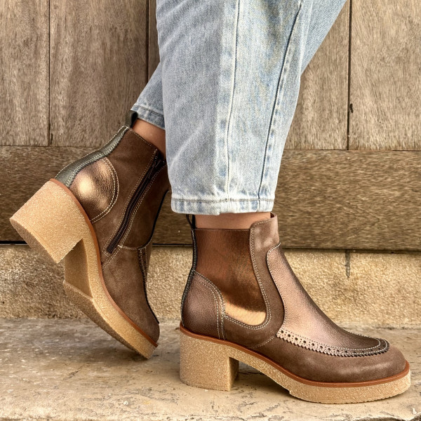 mkd bottine elvira crute a380 bronce -olive