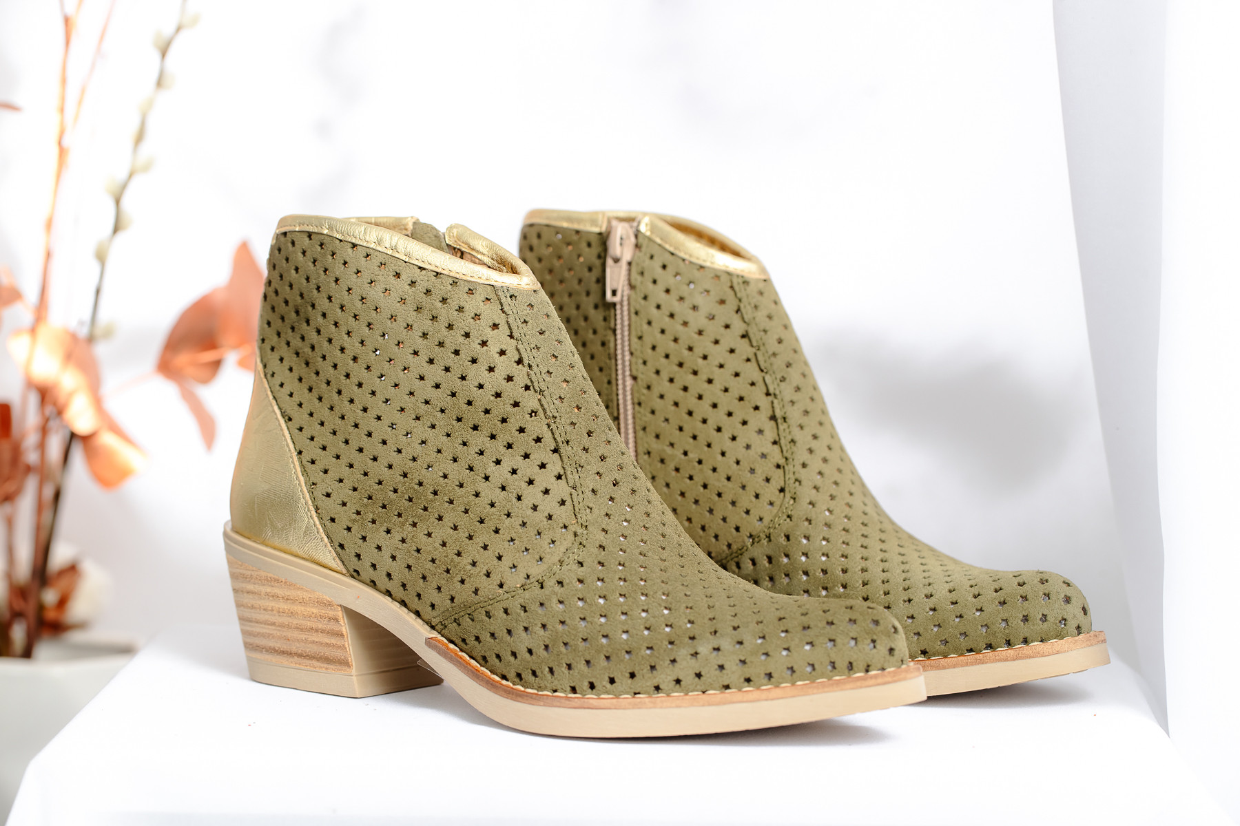MKD BOTTINES KAKI FIZA CRUTE PLATINUM A424 