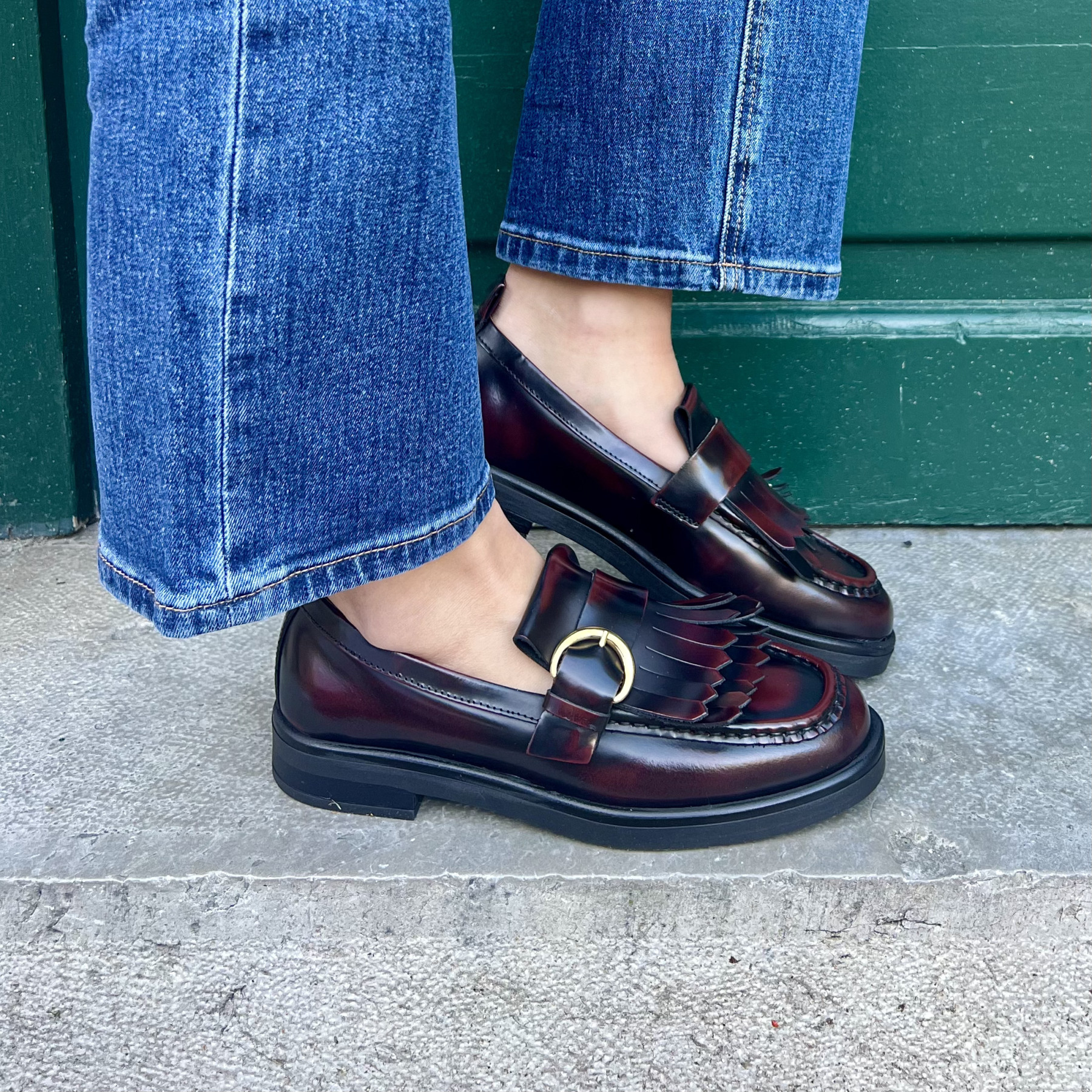 mocassin pavement mathilda polido bordeaux  