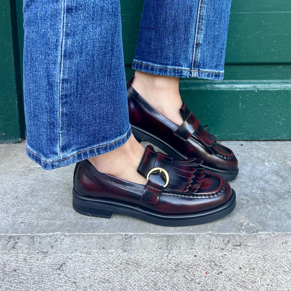 mocassin pavement mathilda polido bordeaux  