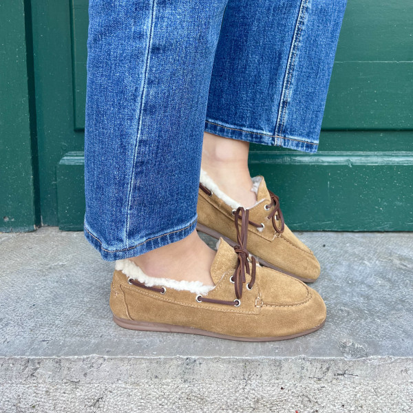 mocassin pavement wilde 255 tan suède