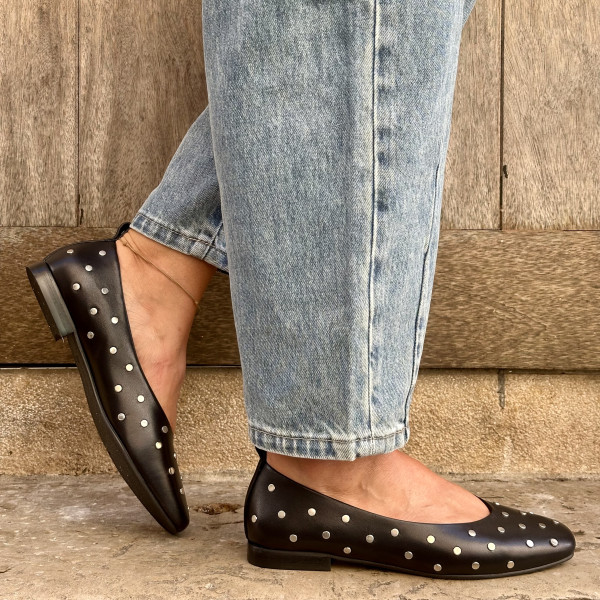 ballerine we do co55342 noir à clous