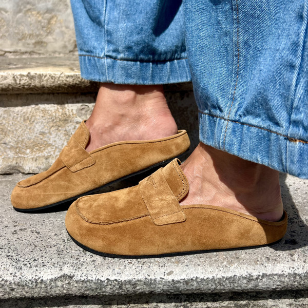 MULES HOGL CAMEL SUEDINE 0842 