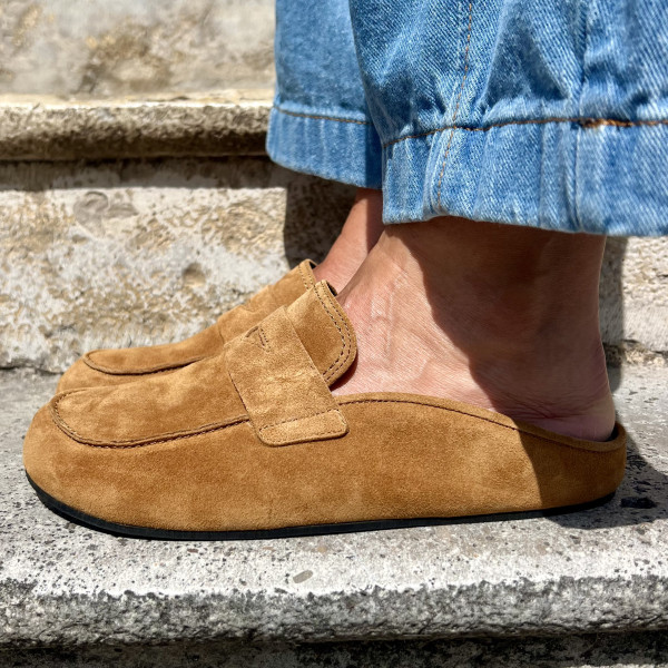 MULES HOGL CAMEL SUEDINE 0842 