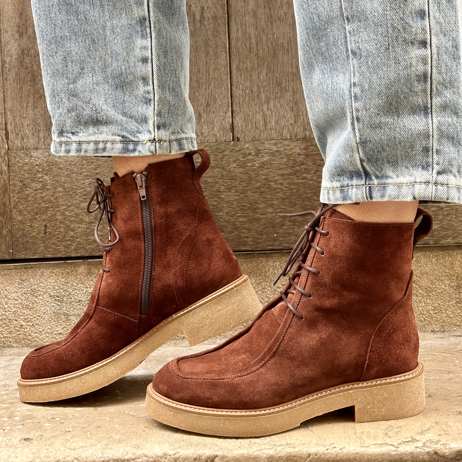 garance bottines naka  chocolat