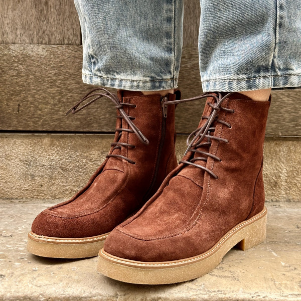 garance bottines naka  chocolat