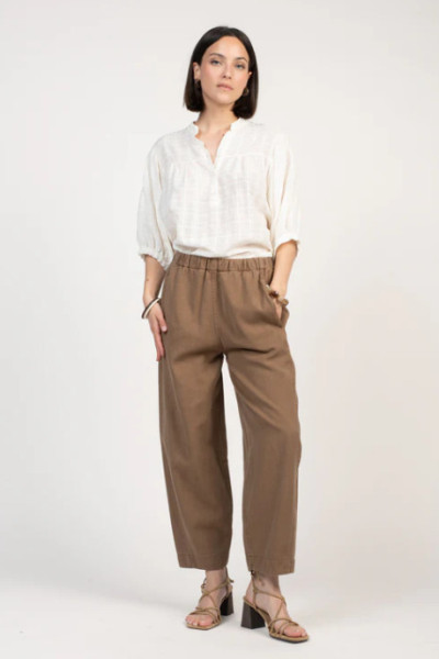 PAKO LITTO PANTALON BALLON 7/8ÈME ÉLÉONORE MARRON