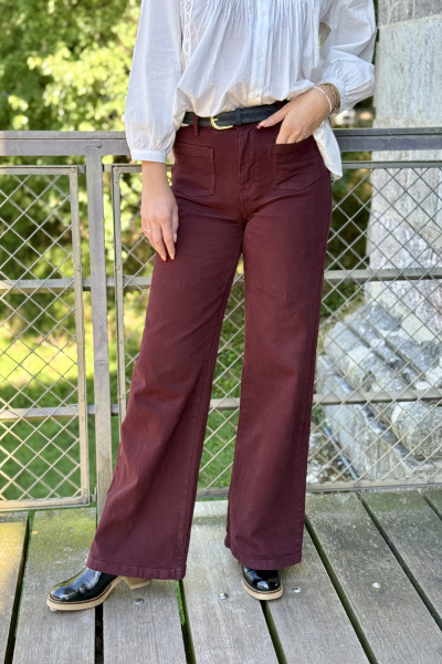 ORAIJE PANTALON BORDEAUX JD434