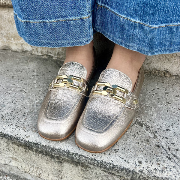 PAOYAMA MOCASSINS MINA PLATINO E26