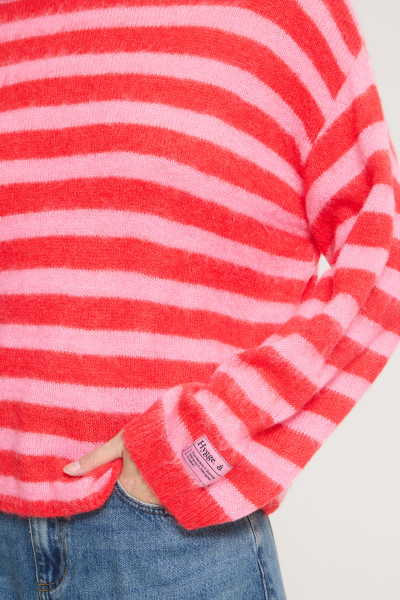 PULL ICHI A RAYURES BLUSH 6390 