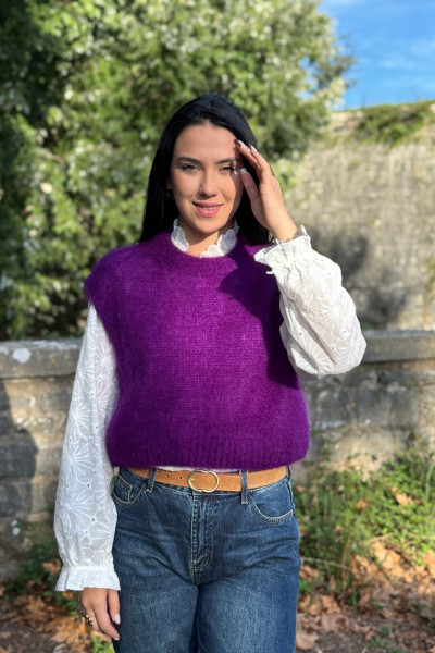 CHUMMY PULL SANS MANCHES VIOLET 210