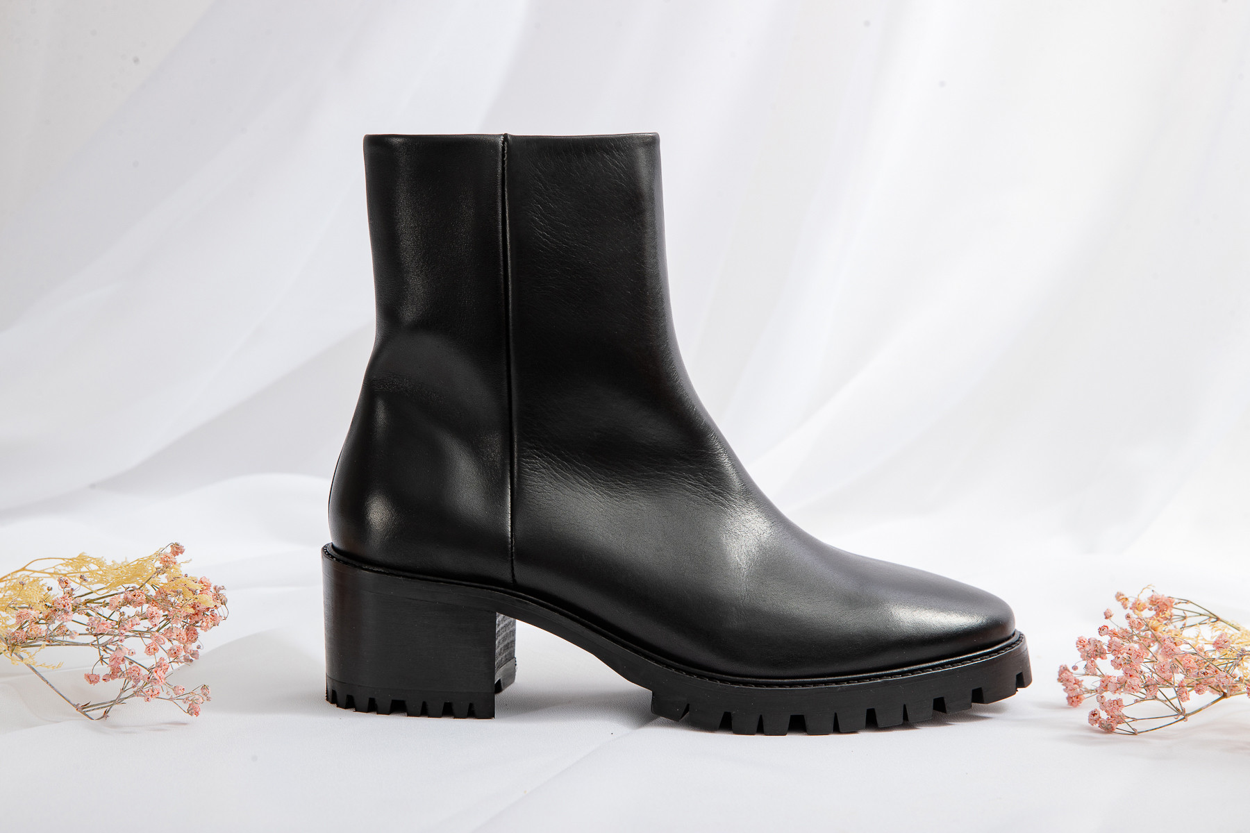 RIVECOUR BOTTINES N°78 CUIR NOIR FEMME TALON