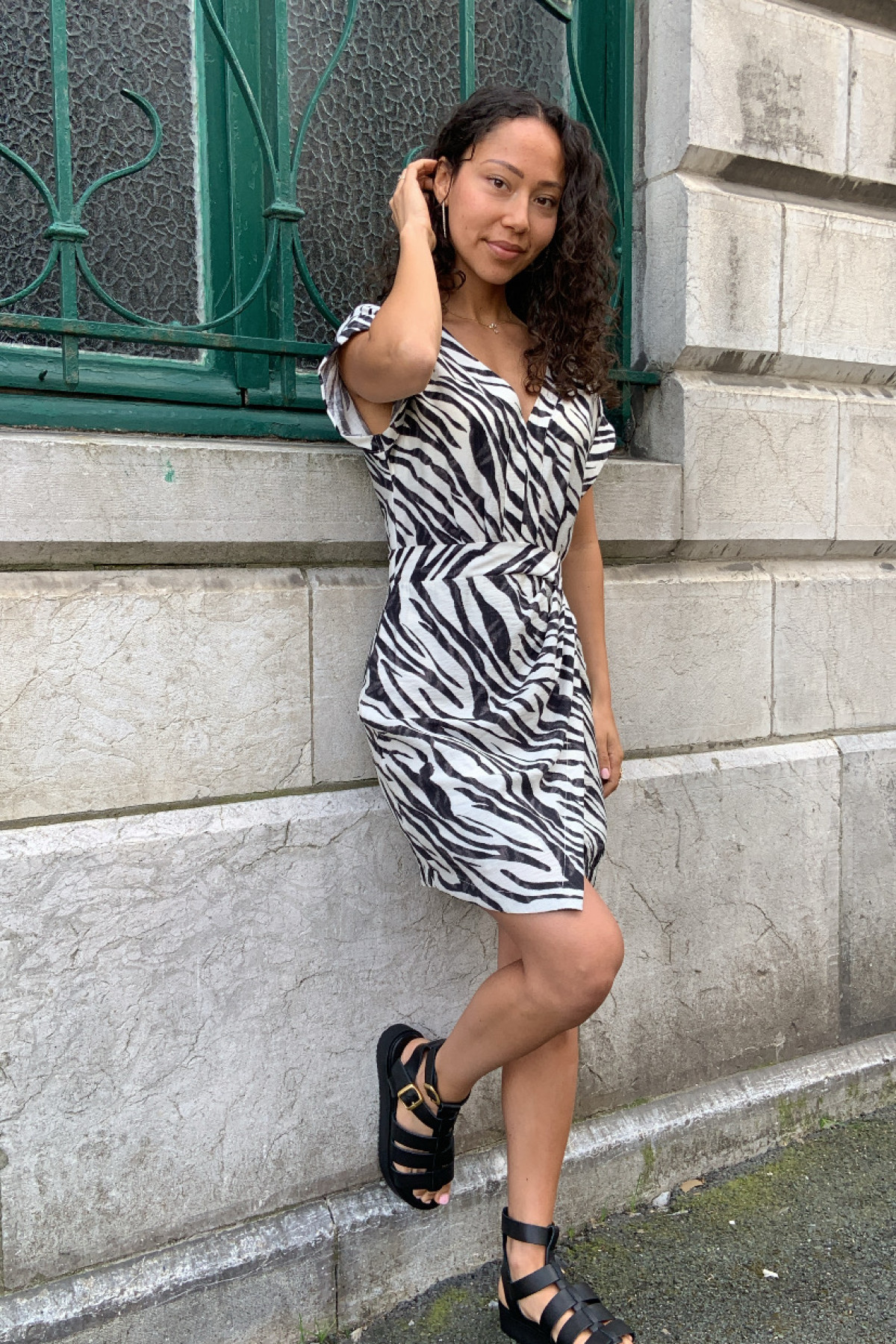 robe suncoo churry s24c03164 noir et blanche 
