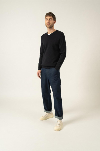 saint james pull cuirasse bleu