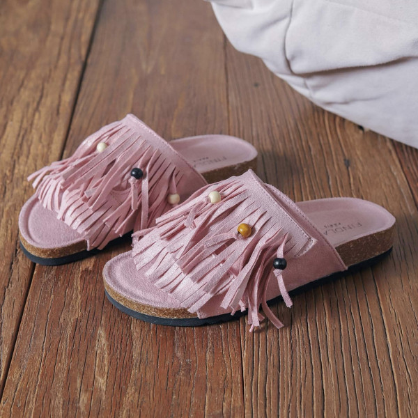 sandale mule a franges avec perle findlay rose sandale mule a franges avec perle findlay rose