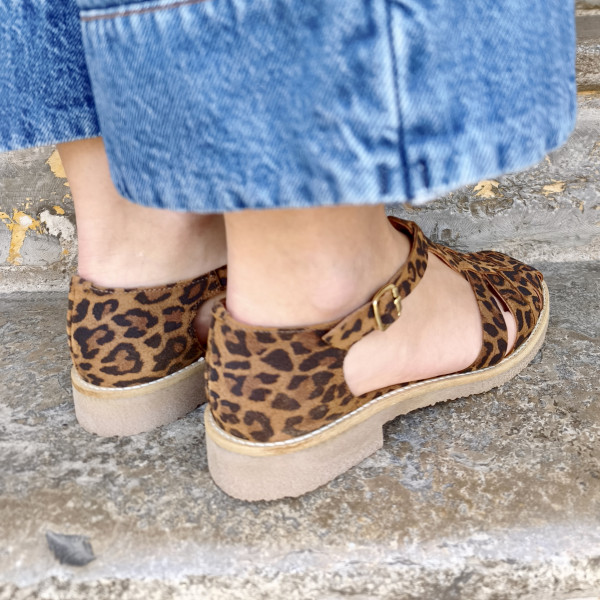 sandale we do co45255 cognac leopard 