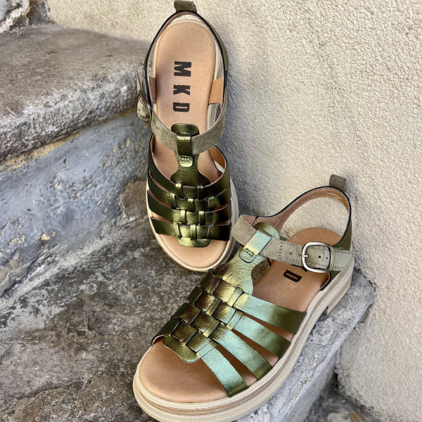 sandales mkd canelle kaki