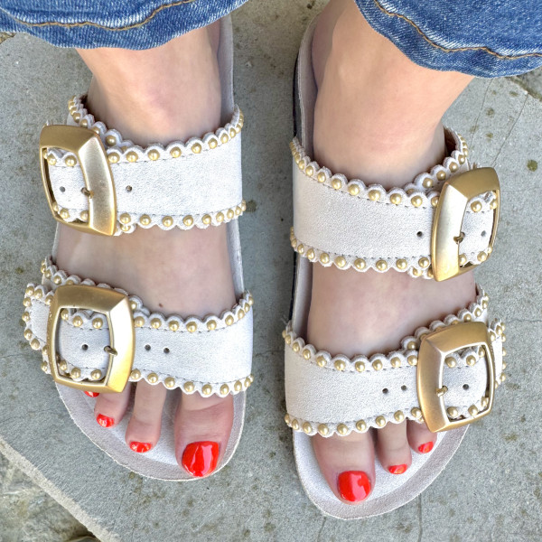 sandales semerdjian arona été blanches 2 brides réglables