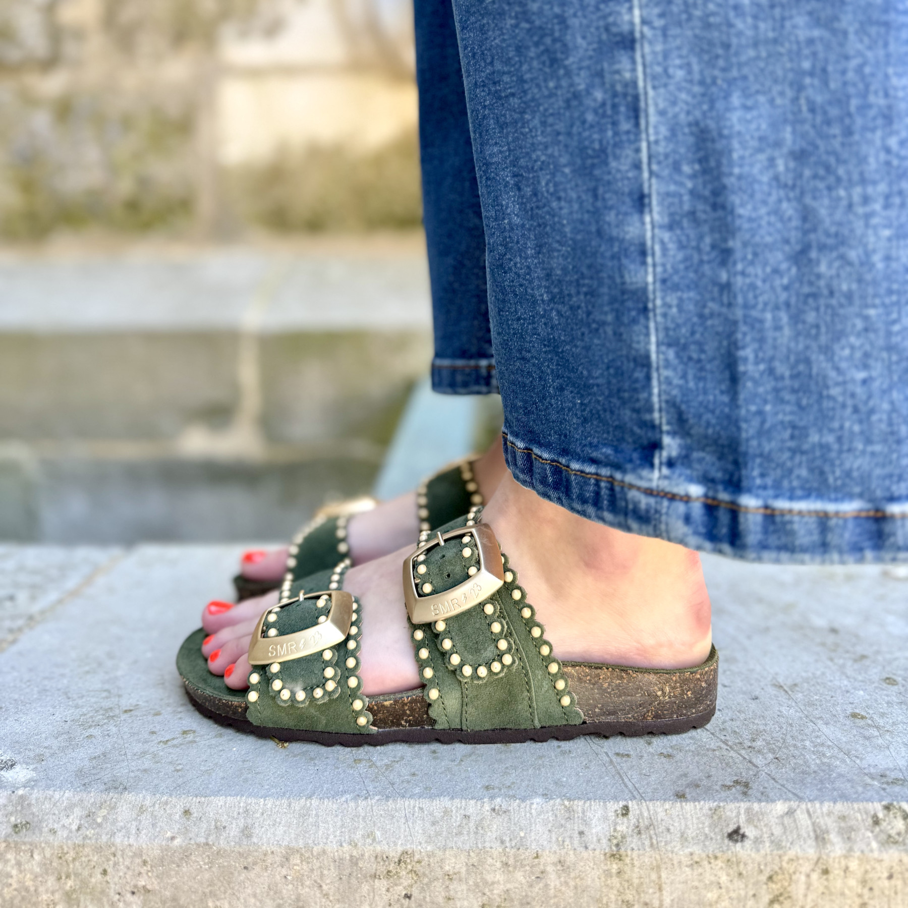 sandales semerdjian arona militare été kaki 2 brides réglables