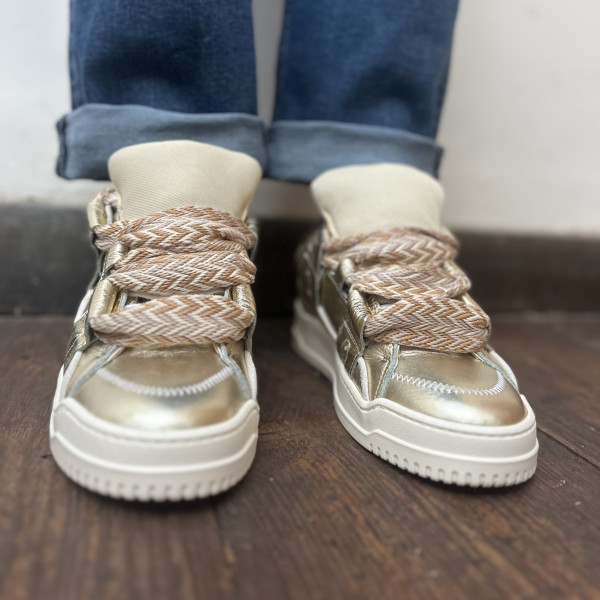 SEMERDJIAN BASKET INNA B339 dorée et semelle beige