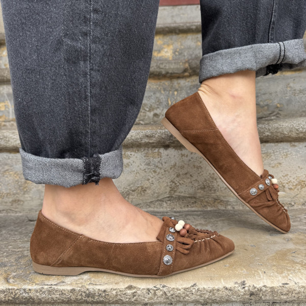 semerdjian mocassin vogue camoscio tabacco 