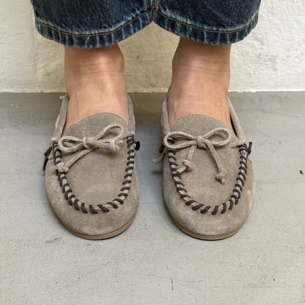 semerdjian mocassins mud à franges taupe