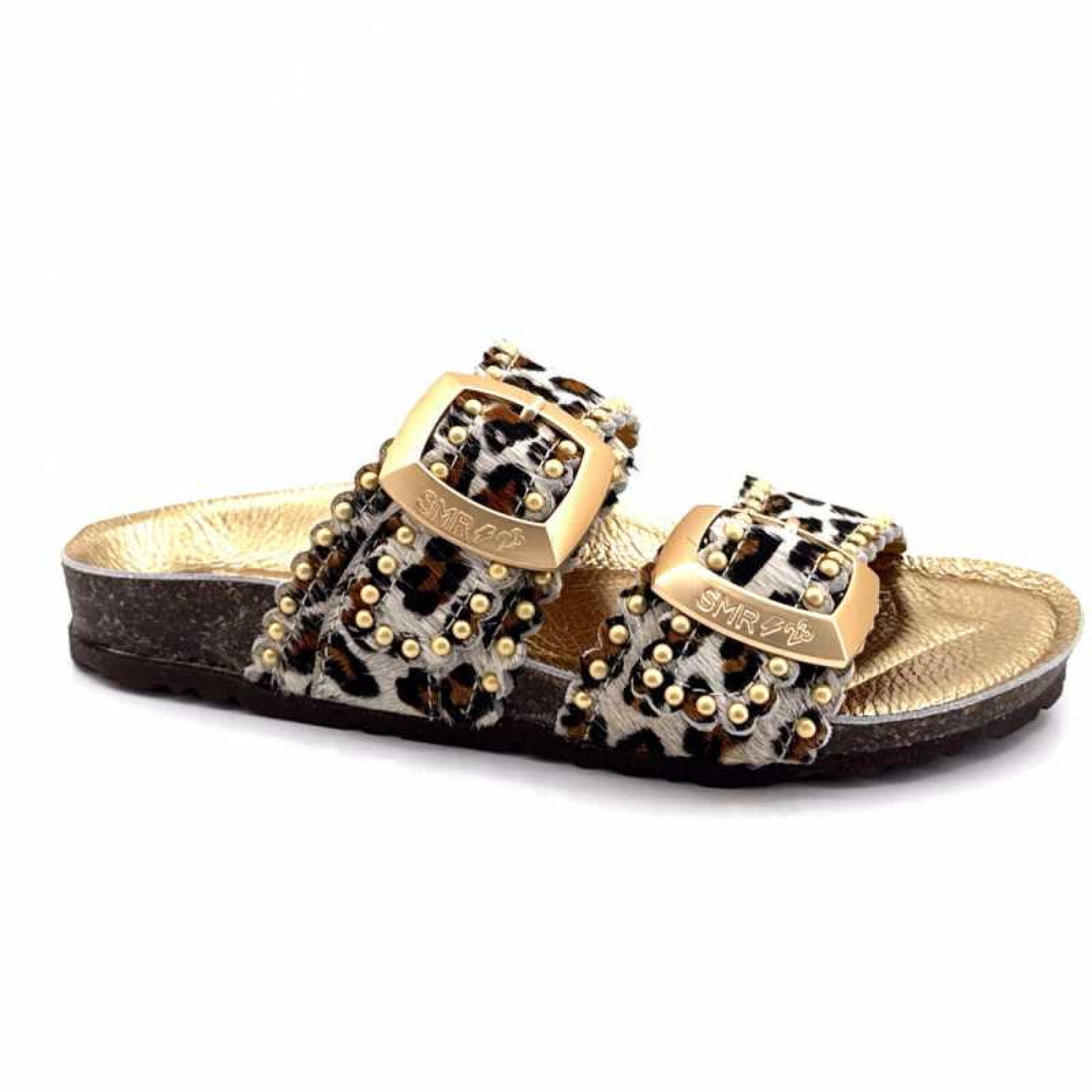 semerdjian sandales alice leopard dorée 