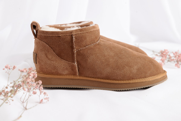 SHEPHERD BOTTINES 2311 KIM FOURRURE PEAU DE MOUTON CAMEL CUIR