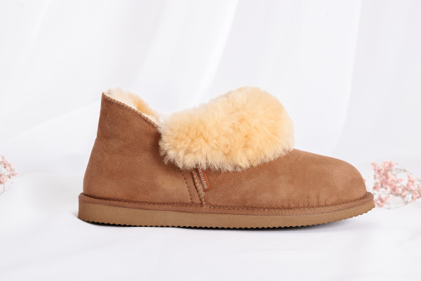 SHEPHERD BOTTINES 464 KARIN FEMME CAMEL CUIR PEAU DE MOUTON FOURRURE