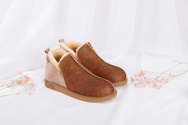 SHEPHERD BOTTINES 4922 ANNIE FEMME CAMEL DORE CUIR PEAU DE MOUTON