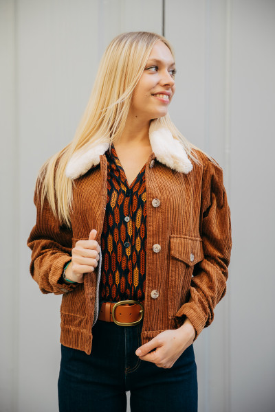 SUNCOO VESTE DALIA 0042 CAMEL VELOURS