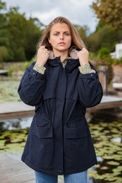 THE KORNER MANTEAU 22262125 FEMME BLEU COTON PARKA
