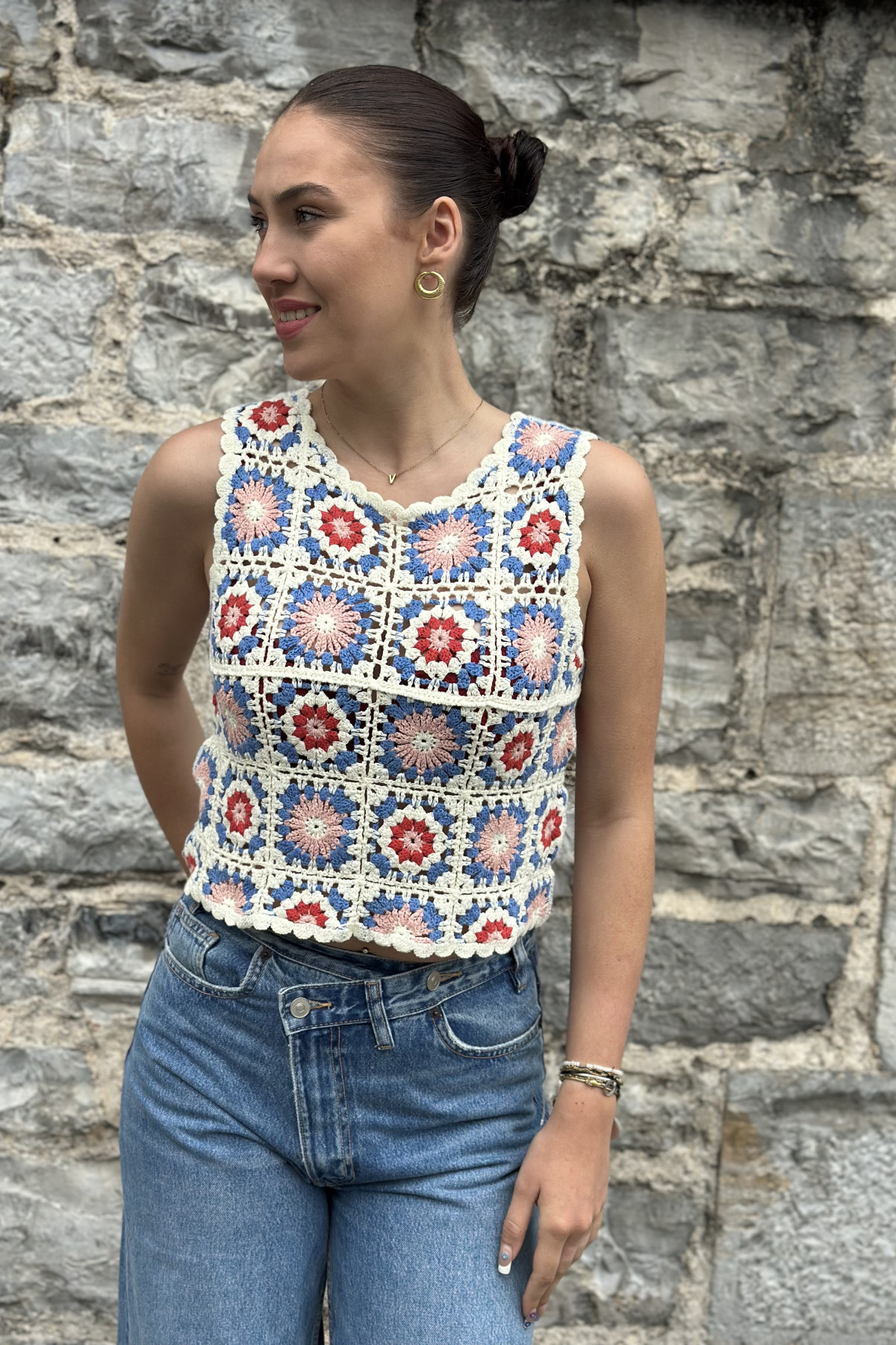 Top en crochet coloré lili dressing d27