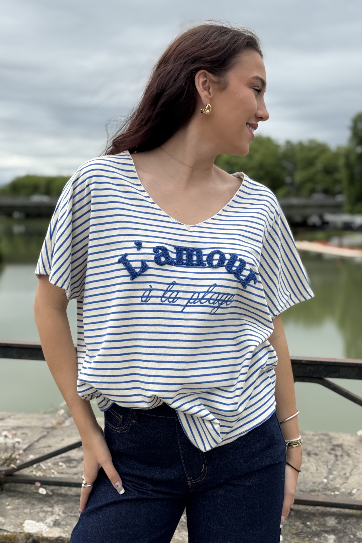 TOP RAYE ECRITURE AMOUR LA PLAGEBLEU ROI  7411
